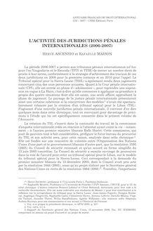 L’activité des juridictions pénales internationales - article ; n°1 ; vol.53, pg 429-473