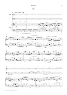 Partition Mvt.4, Piano trio,  Requiem , Zwaag, Wim