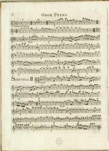 Partition hautbois 1, Symphony No.63 en C major, “La Roxelane”, Sinfonia No.63