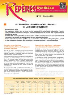 Les salariés des zones franches urbaines en Languedoc-Roussillon