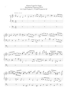 Partition Revised Version (2010) - Score, Little Fuga pour orgue
