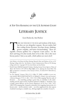 Références littéraires et justice