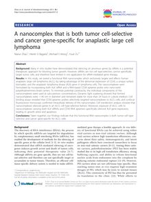 A nanocomplex that is both tumor cell-selective and cancer gene-specific for anaplastic large cell lymphoma