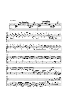 Partition complète, Chromatic Fantasia et Fugue, Chromatische Fantasie und Fuge par Johann Sebastian Bach