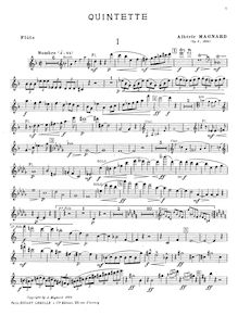 Partition complète et parties, Piano quintette, Op.8, D minor