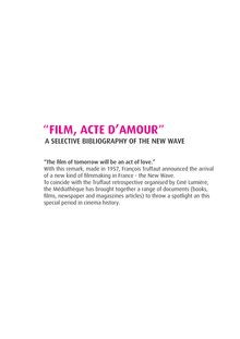 FILM, ACTE D AMOUR