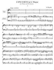 Partition complète, Piano Concerto en G, Haydn, Joseph