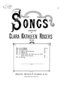 Partition , A Match, 6 chansons, Rogers, Clara Kathleen