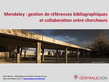 Mendeley : gestion de références bibliographiques