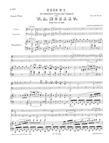 Partition complète, Piano Trio, C major, Mozart, Wolfgang Amadeus par Wolfgang Amadeus Mozart