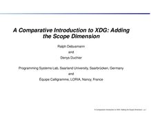 A Comparative Introduction to XDG: Adding the Scope Dimension