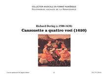 Richard Dering - Canzonette a quattro voci (1620)