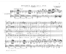 Partition complète, Missa brevis, Orgelsolo-Messe ; Organ Solo Mass ; Mass No.12 par Wolfgang Amadeus Mozart