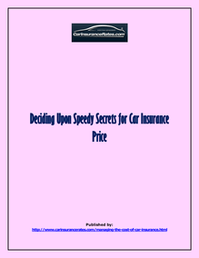 Car Insurance Rates-Managing Car Insurance Prices