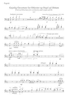 Partition basson 1/2, Gejstlig Ouverture pour Orkester og Orgel ad libitum