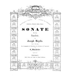 Partition complète, Piano Sonata No.49 en E flat major, Haydn, Joseph