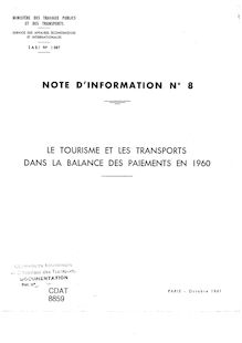 Le tourisme et les transports dans la balance des paiements (fév. 1961) - Note d information n° 4 : 8859_8