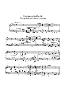 Partition Original version of Scherzo, Grand Sonata No.3 Op.14, Concert sans Orchestre