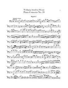 Partition basson 1, 2, Piano Concerto No.18, B♭ major, Mozart, Wolfgang Amadeus