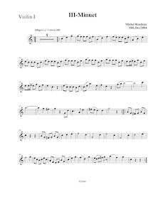 Partition violon 1,  No.1 en G major, G major, Rondeau, Michel par Michel Rondeau