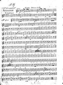 Partition cor 1 (D), 2 Symphonies, Sinfonie à Grande Orchestre ; Sinfonies périodiques
