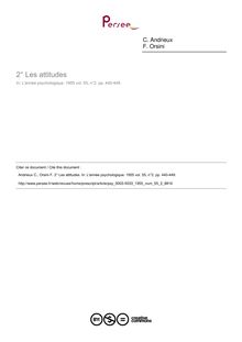 Les attitudes - compte-rendu ; n°2 ; vol.55, pg 440-449