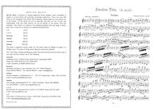 Partition complète et parties, Piano Trio No.2, Op.83