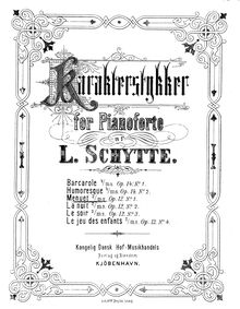 Partition , Menuet, 4 Karakterstykker, Op.12, Schytte, Ludvig
