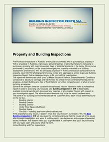 Building Inspector Perth WA