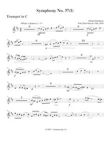 Partition trompette (en C), Symphony No.37, D major, Rondeau, Michel