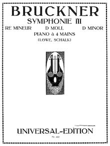 Partition complète, Symphony No.3 en D minor, Dritte Symphonie, D minor