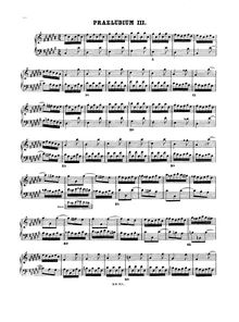 Partition Prelude et Fugue No.3 en C♯ major, BWV 848, Das wohltemperierte Klavier I