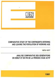Comparative study of the contingents entering and leaving the population of working age 1973-1977