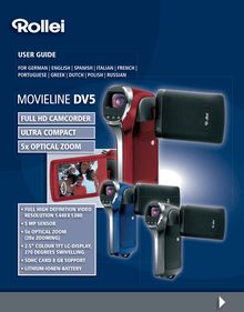 Notice Camescope numérique Rollei  Movieline DV5
