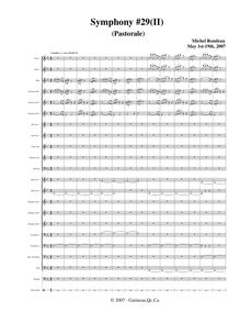 Partition , Pastorale, Symphony No.29, B♭ major, Rondeau, Michel