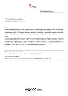 Pierrot photographe - article ; n°105 ; vol.29, pg 35-43