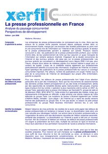 La presse professionnelle en France