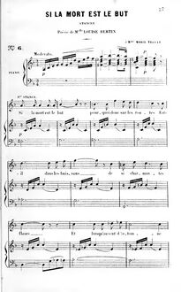 Partition complète (F major: haut voix et piano), Si la mort est le but