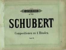 Partition complète, Lebensstürme, Allegro in a for piano duet, Schubert, Franz par Franz Schubert