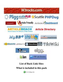 List Of Back Link Sites
