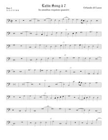Partition viole de basse 1, en omnibus requiem quaesivi, Lassus, Orlande de