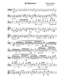 Partition Lamento 2, Three Lamentos, Op.12, Mojica, Natanael