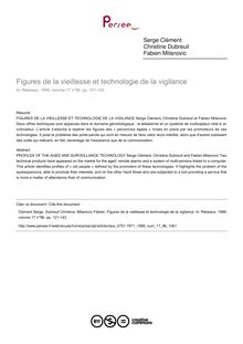 Figures de la vieillesse et technologie de la vigilance - article ; n°96 ; vol.17, pg 121-143