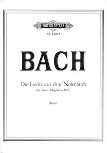 Partition complète, chansons et airs, Bach, Johann Sebastian
