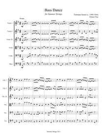 Partition Score et parties pour corde orchestre, Danserye - Ronde (Susato, Tielman)