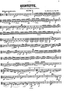 Partition viole de gambe 2, corde quintette No.2, Op.29, C major