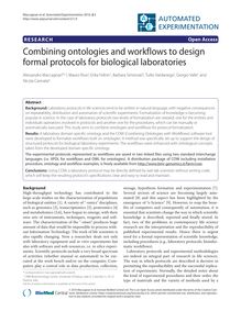 Combining ontologies and workflows to design formal protocols for biological laboratories