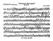 Partition Trombone 1,2, Admiral Farragut, C Major, Losey, Frank Hoyt