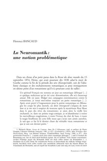 La Neuromantik : une notion problématique - article ; n°132 ; vol.36, pg 49-66