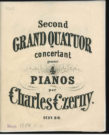 Partition complète, Quatuor concertant No.2, Czerny, Carl
